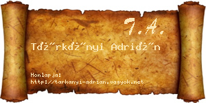 Tárkányi Adrián névjegykártya